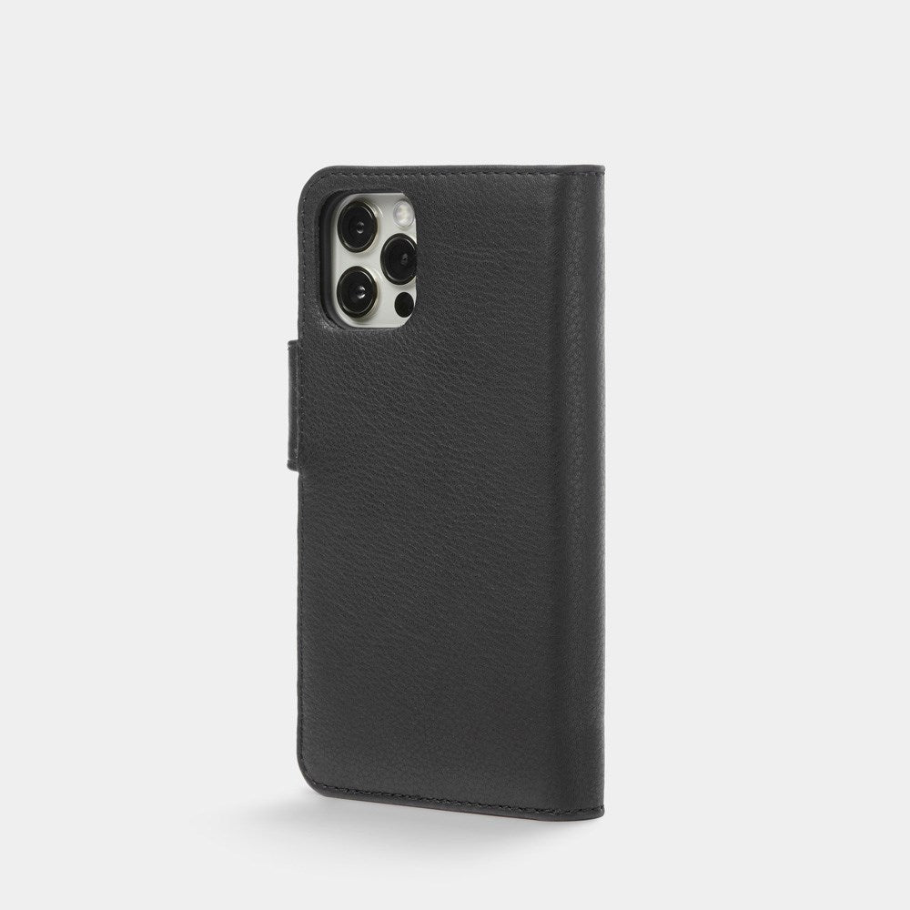 Trunk iPhone 13 Pro Äkta Läder Fodral med Avtagbart Skal - Svart