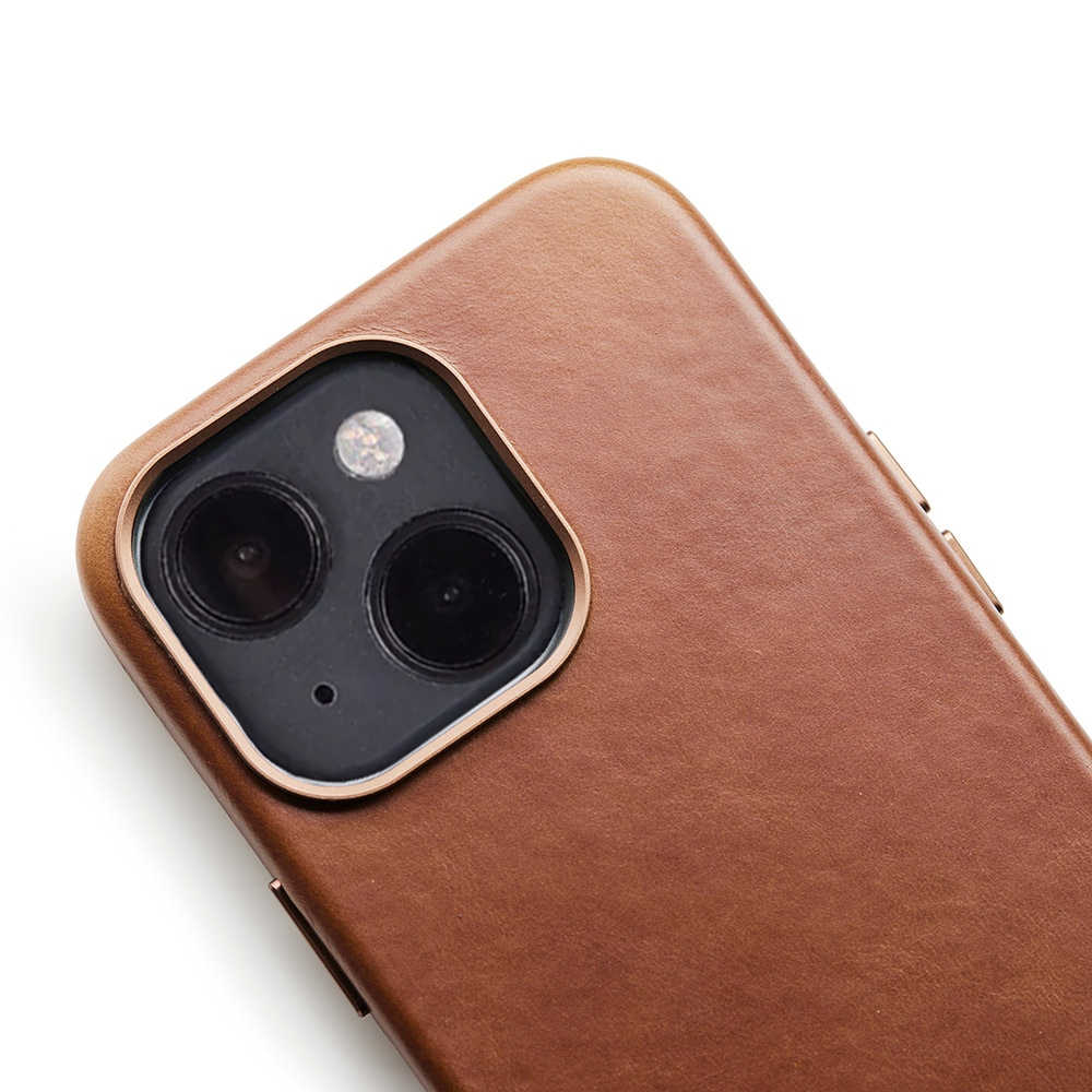iPhone 13 Trunk Skal i Äkta Läder - Brun