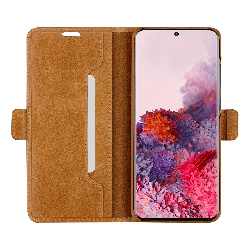 Samsung Galaxy S20 dbramante1928 Copenhagen Slim Äkta Läder Flip Fodral m. Plånbok - Tan
