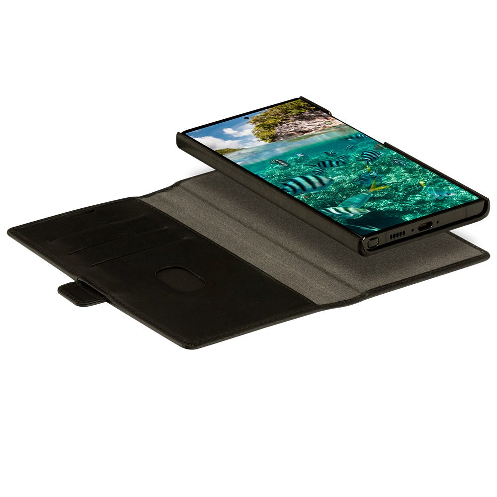 Samsung Galaxy S23 Ultra dbramante1928 Lynge Magnetiskt Plånboksfordral i Äkta Läder - Black