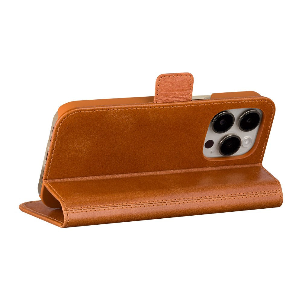 iPhone 15 Pro Max dbramante1928 Copenhagen Slim Plånboksfodral i Äkta Läder - Tan