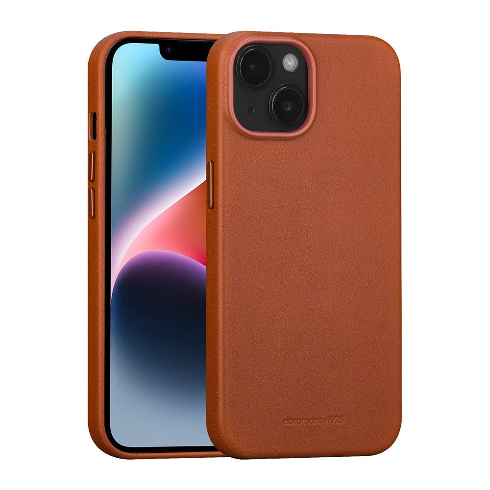 Dbramante1928 iPhone 14 / 13 Roskilde Skal - 100 % Äkta Läder - MagSafe-Kompatibel - Tan