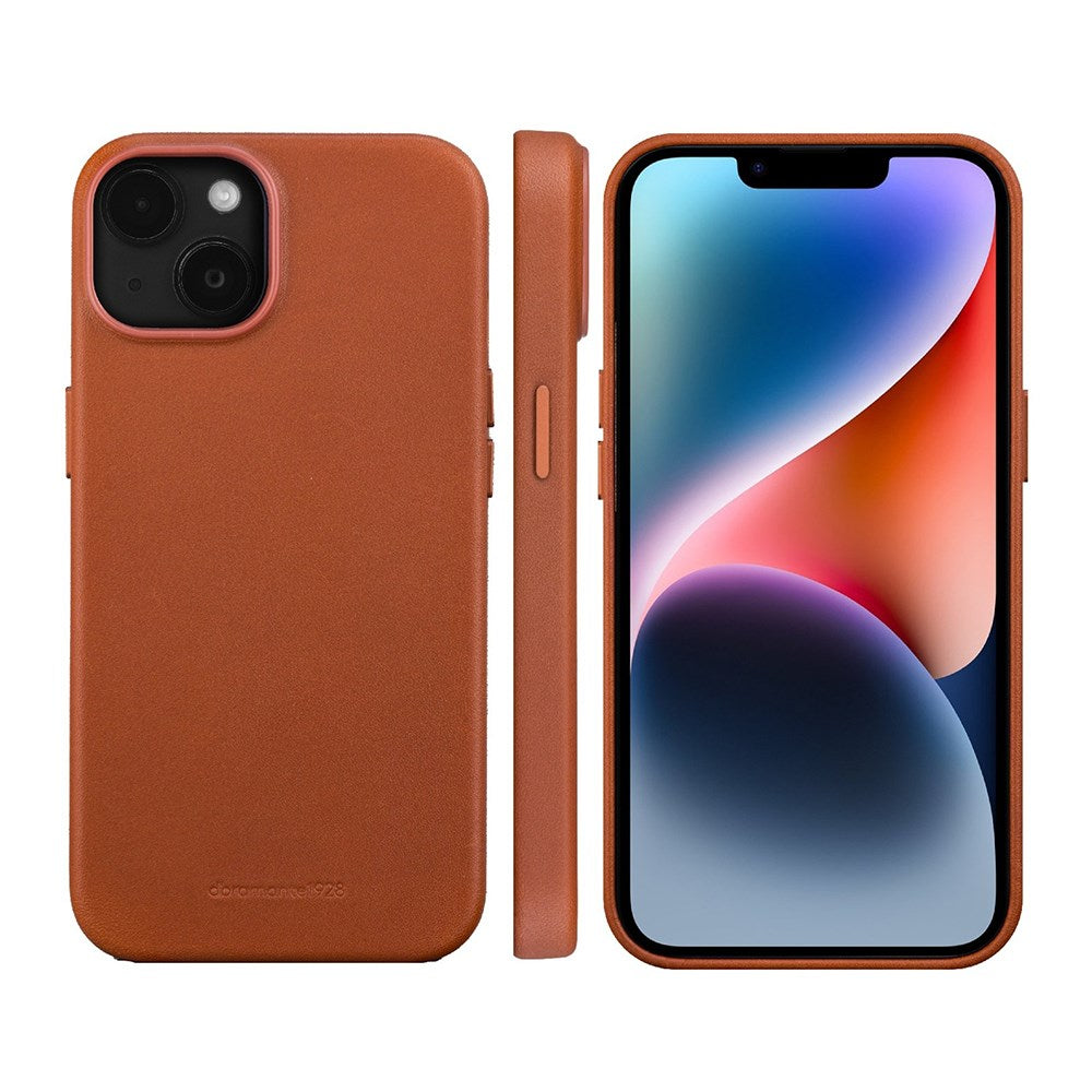 Dbramante1928 iPhone 14 / 13 Roskilde Skal - 100 % Äkta Läder - MagSafe-Kompatibel - Tan