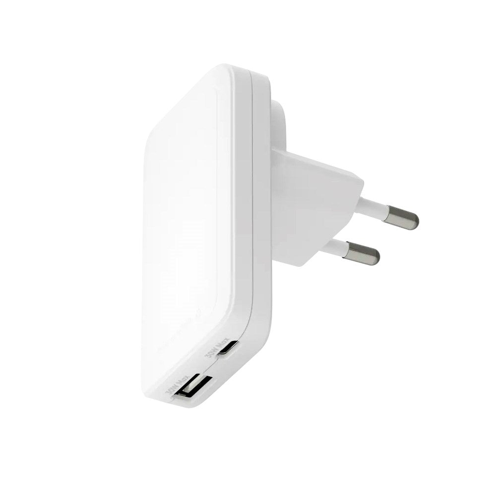 dbramante1928 Slim Väggladdare m. 1x USB-C 30W & 1x USB-A 30W - Vit