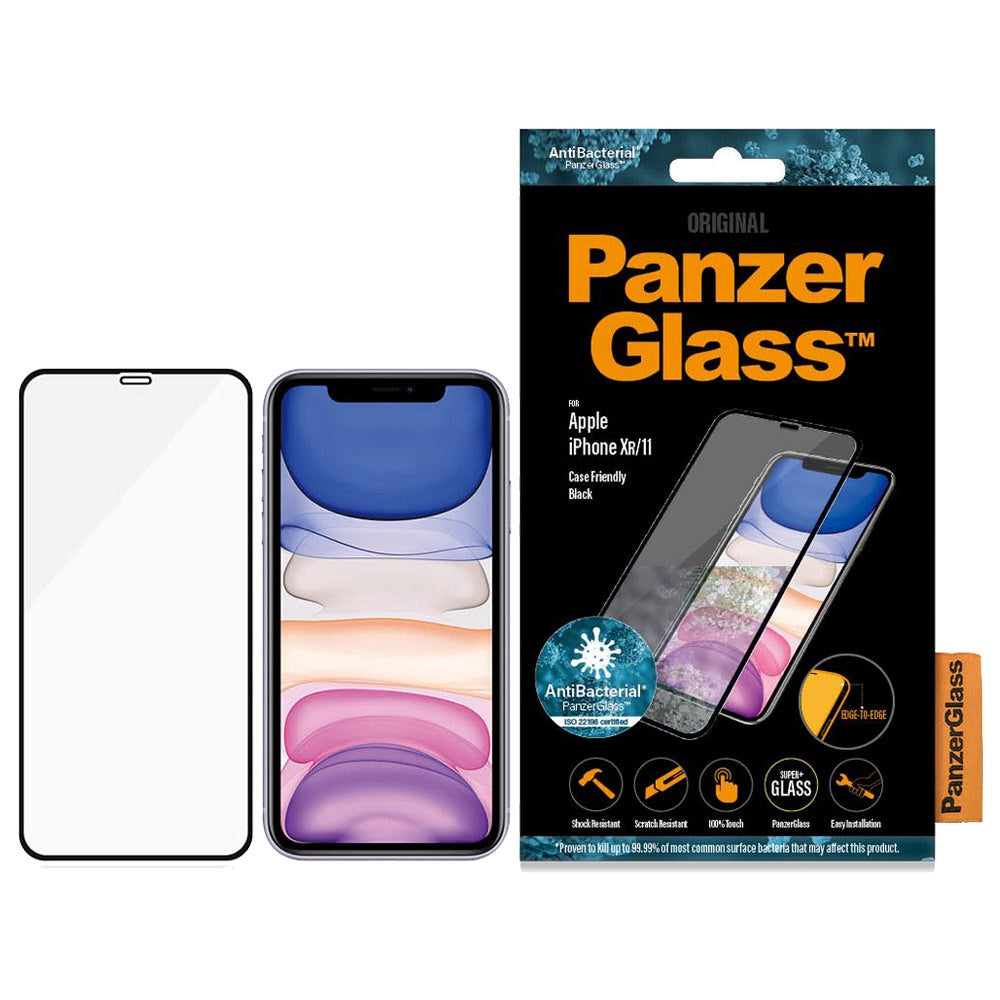 iPhone 11 / XR PanzerGlass Skärmskydd - Skalvänligt - Svart