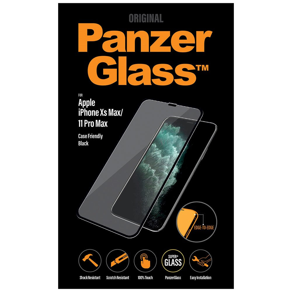iPhone 11 Pro Max / XS Max PanzerGlass Skärmskydd - Skalvänligt - Svart