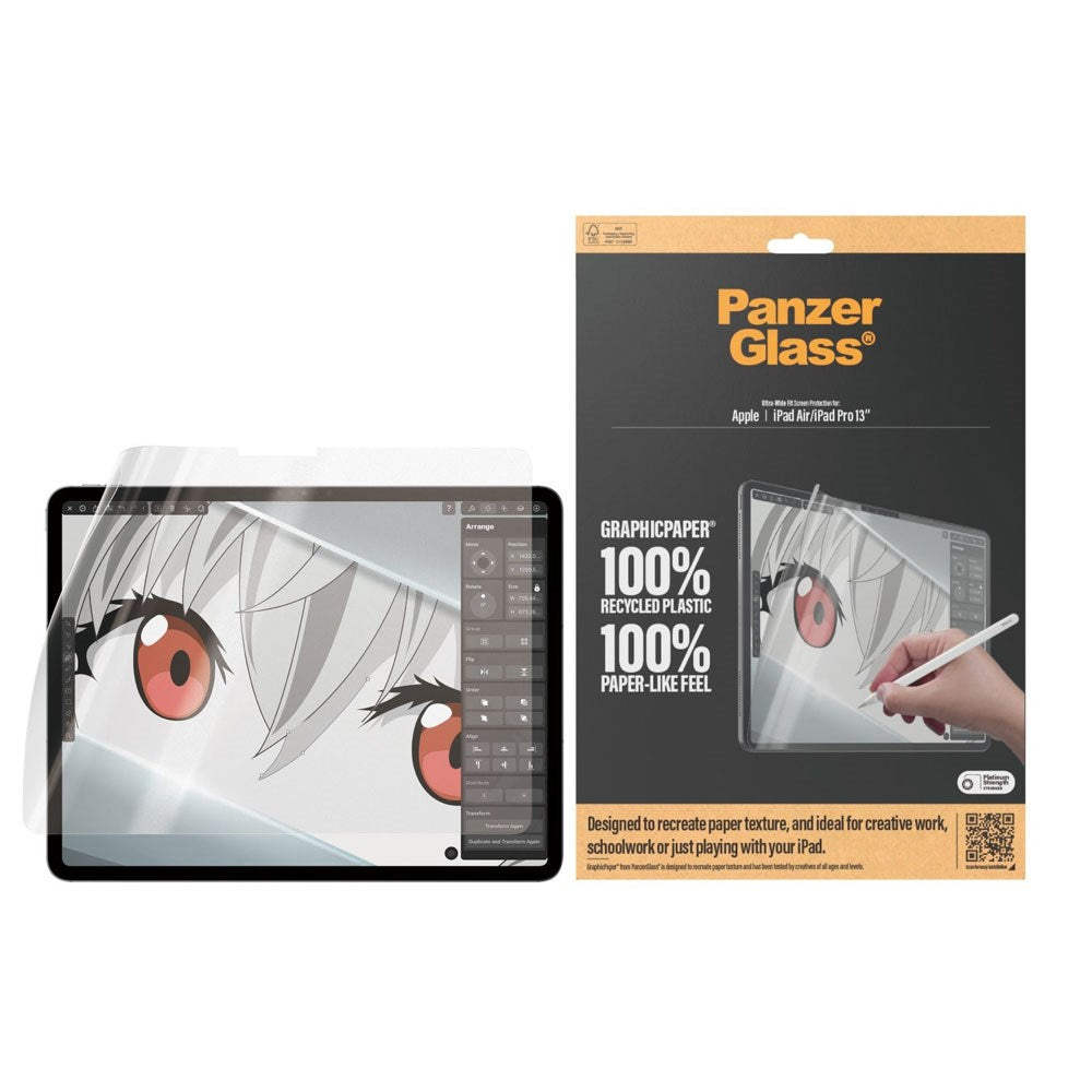 PanzerGlass GraphicPaper Skärmskyddsfilm - iPad Air 13" (2025 / 2024) / Pro 13" (2025 / 2024) - Genomskinlig