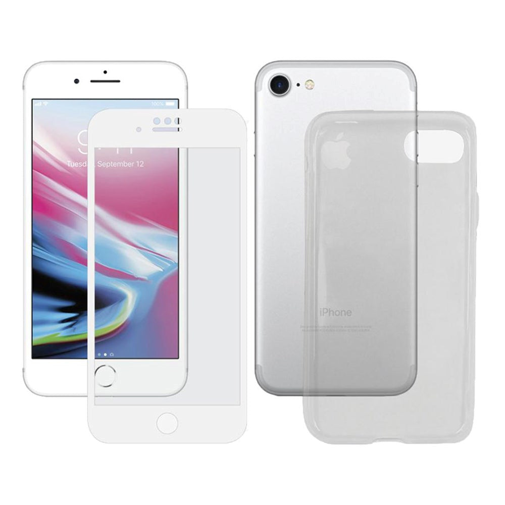 iPhone SE (2022/2020) / 8 / 7 PanzerGlass 360⁰ Protection (Skal + Glas med Vit Kant)