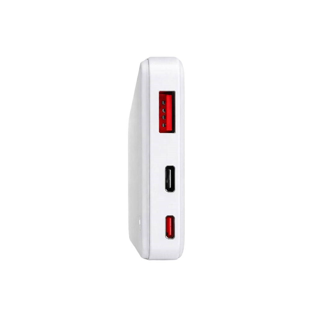 Powerbank Xceed 10.000mAh - USB-C och USB-A - Vit