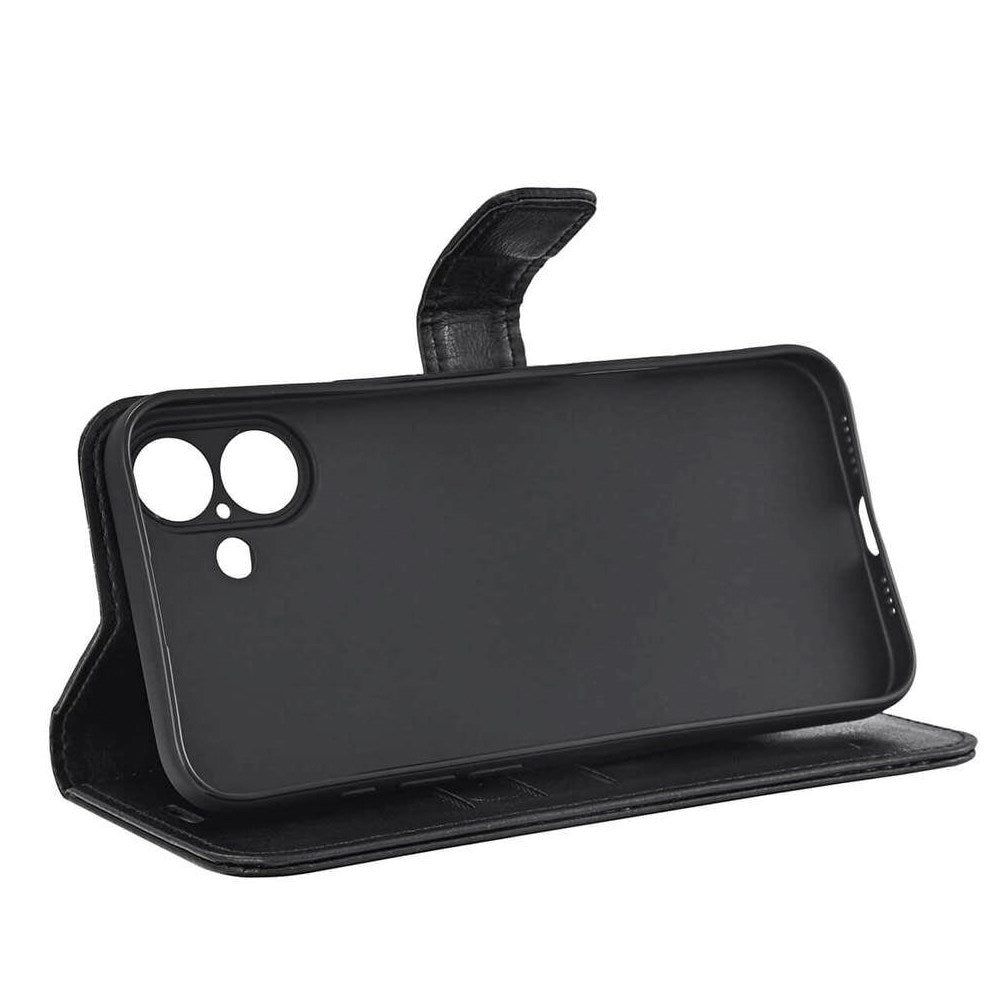 RadiCover iPhone 16 Plus Anti Strålning Konstläder Flip Cover med Plånbok - MagSafe-kompatibel - Svart