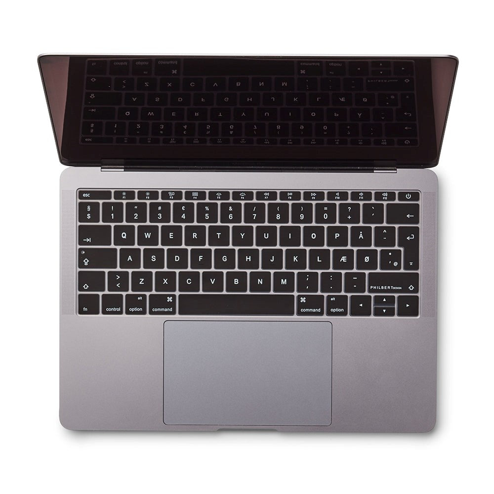 MacBook 12-13" (A1534 / A1708) Philbert Tangentbordsskydd - Nordiska Tangenter - Svart