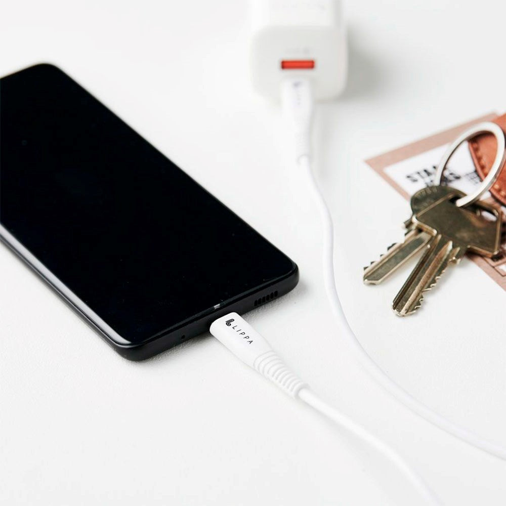 Lippa Kabel USB-C till USB-C 15W - 1m - Vit