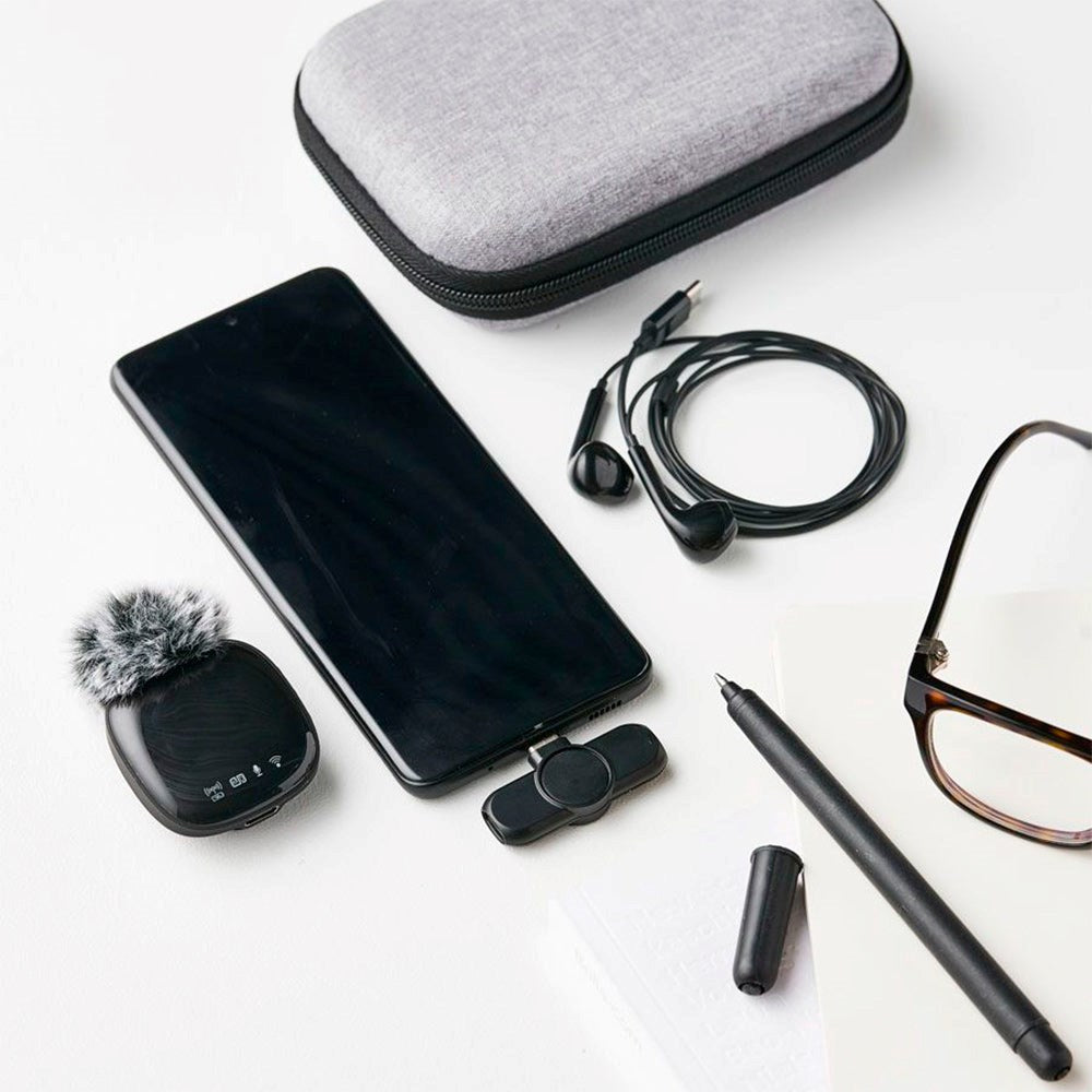 Lippa Pro Trådlös Brusreducerande Mikrofon med USB-C - Svart