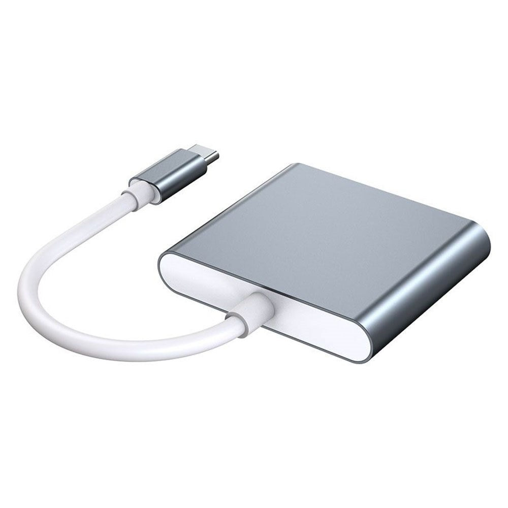 Lippa 3-i-1 60W Multiport USB-C Hub - Silver
