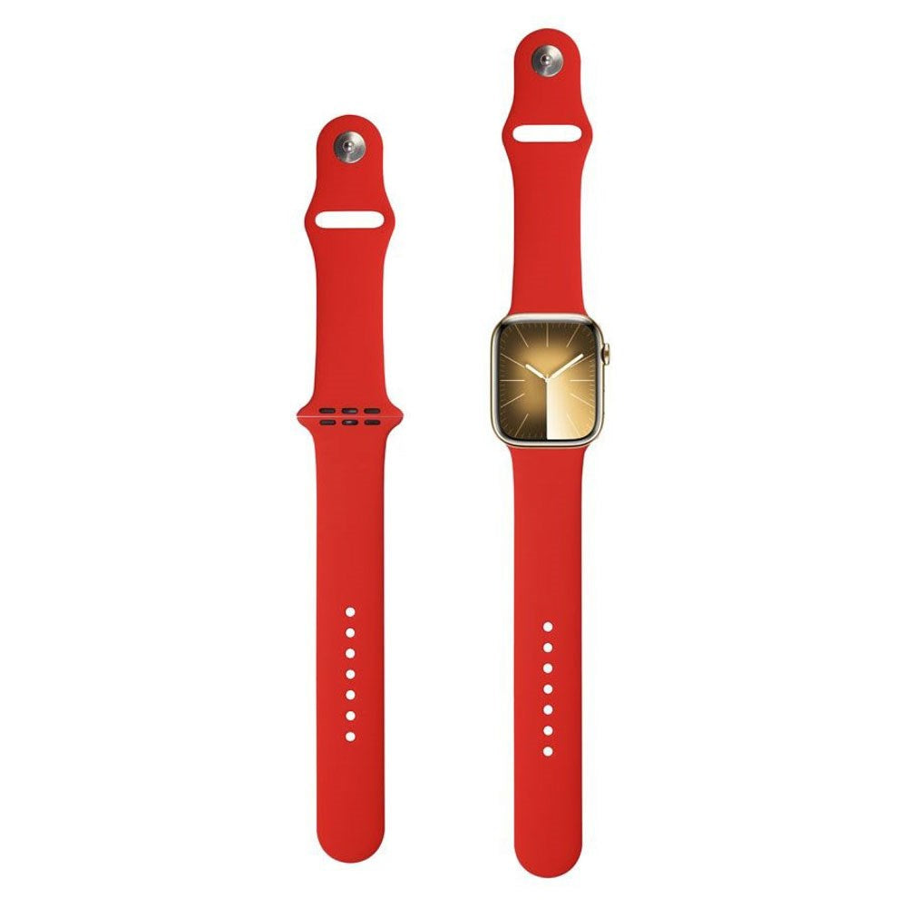 Apple Watch (38/40/SE/41/42mm) Lippa Silikon Rem - Röd
