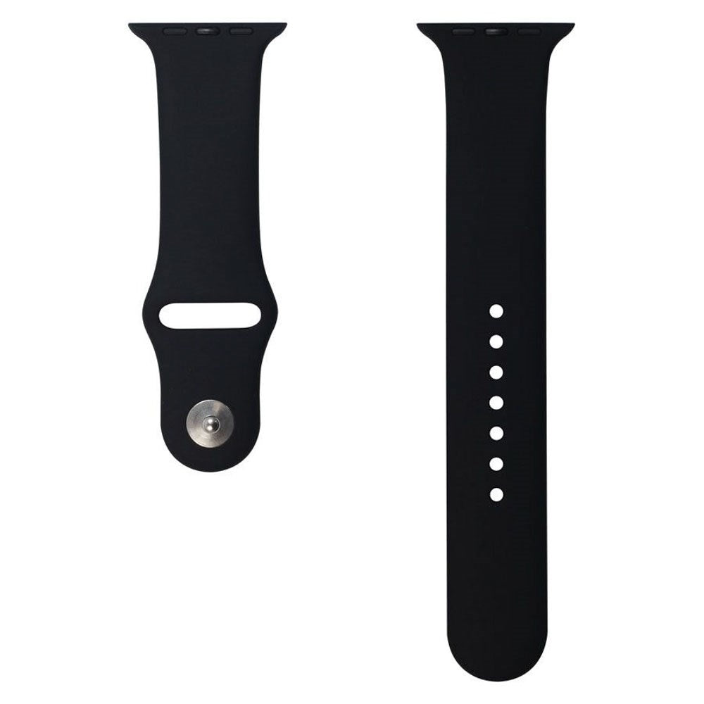 Apple Watch (42/44/SE/45/46/49mm) Lippa Silikon Rem - Svart