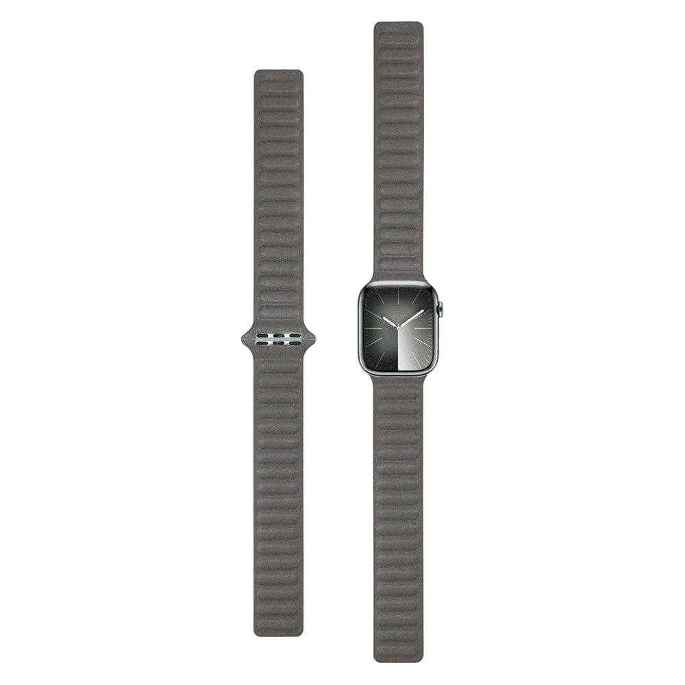 Apple Watch (38/40/SE/41/42mm) Magnetisk Lippa Finewoven-Rem - Grå / Taupe