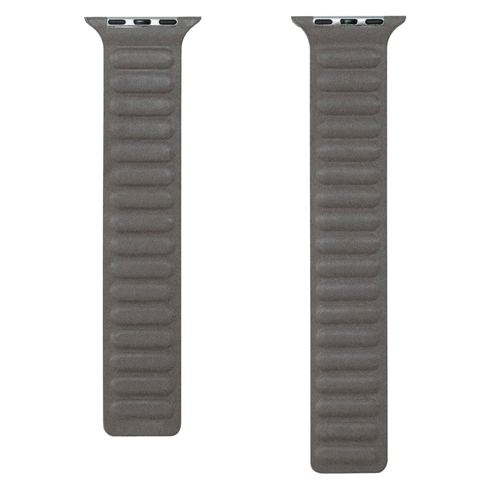 Apple Watch (38/40/SE/41/42mm) Magnetisk Lippa Finewoven-Rem - Grå / Taupe