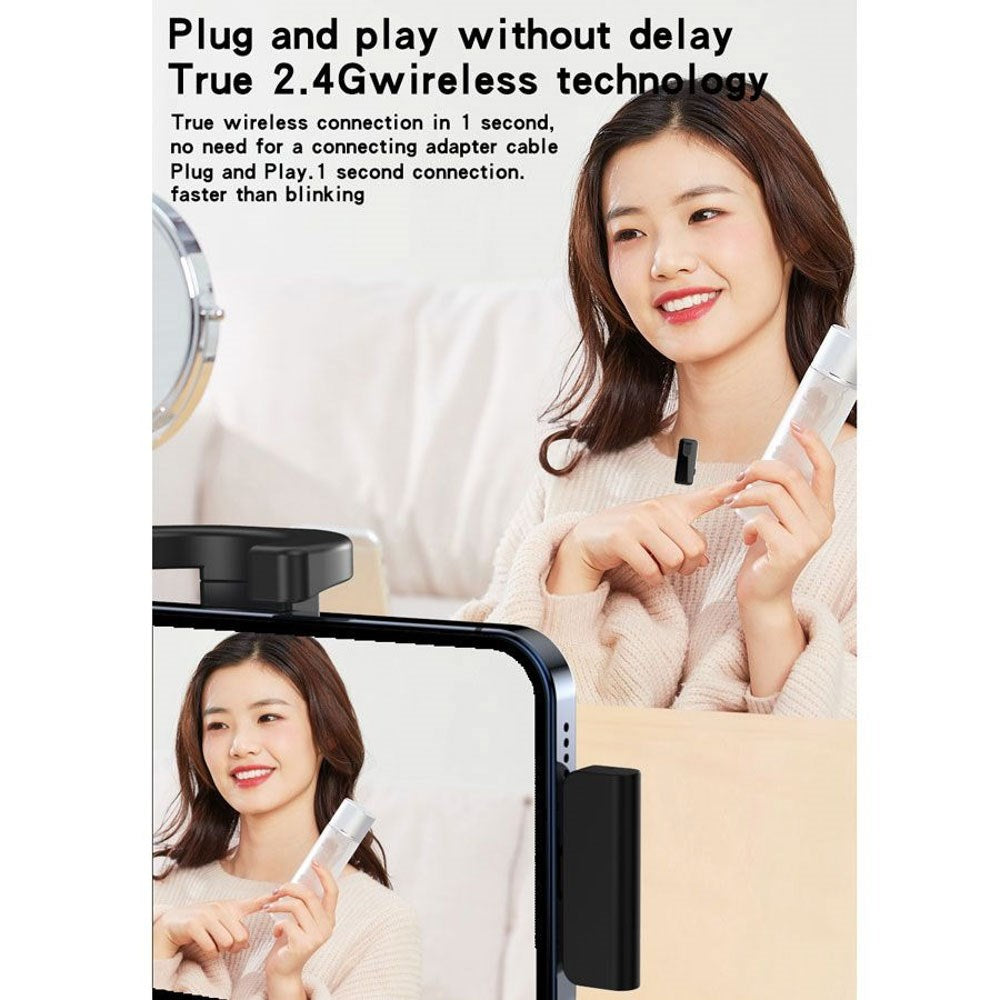 Lippa Trådlöst Mikrofonset med Lightning - 2 st. - Svart