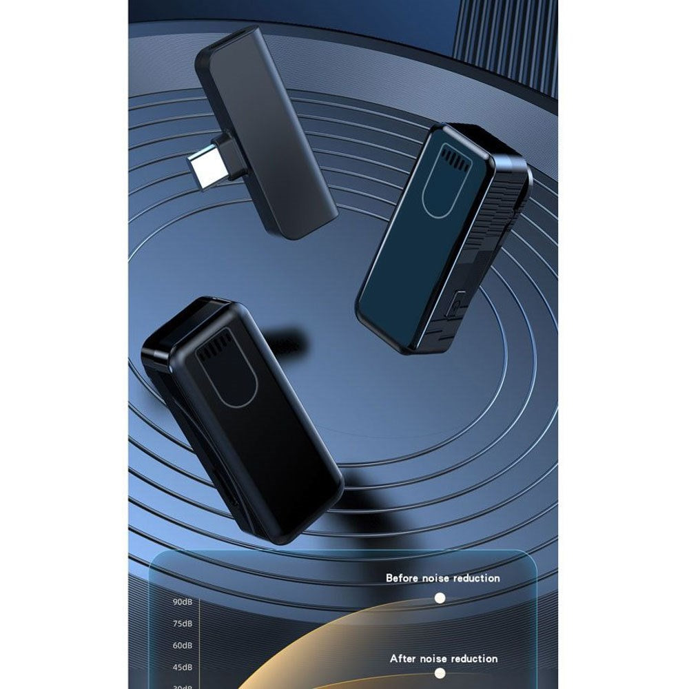 Lippa Trådlöst Mikrofonset med USB-C - 2 st. - Svart