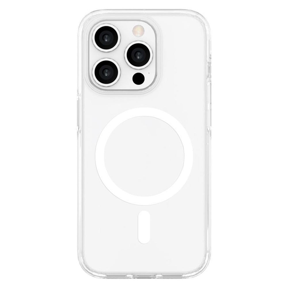 iPhone 15 Pro Lippa Hybrid Plast Skal - MagSafe Kompatibelt - Genomskinlig / Vit