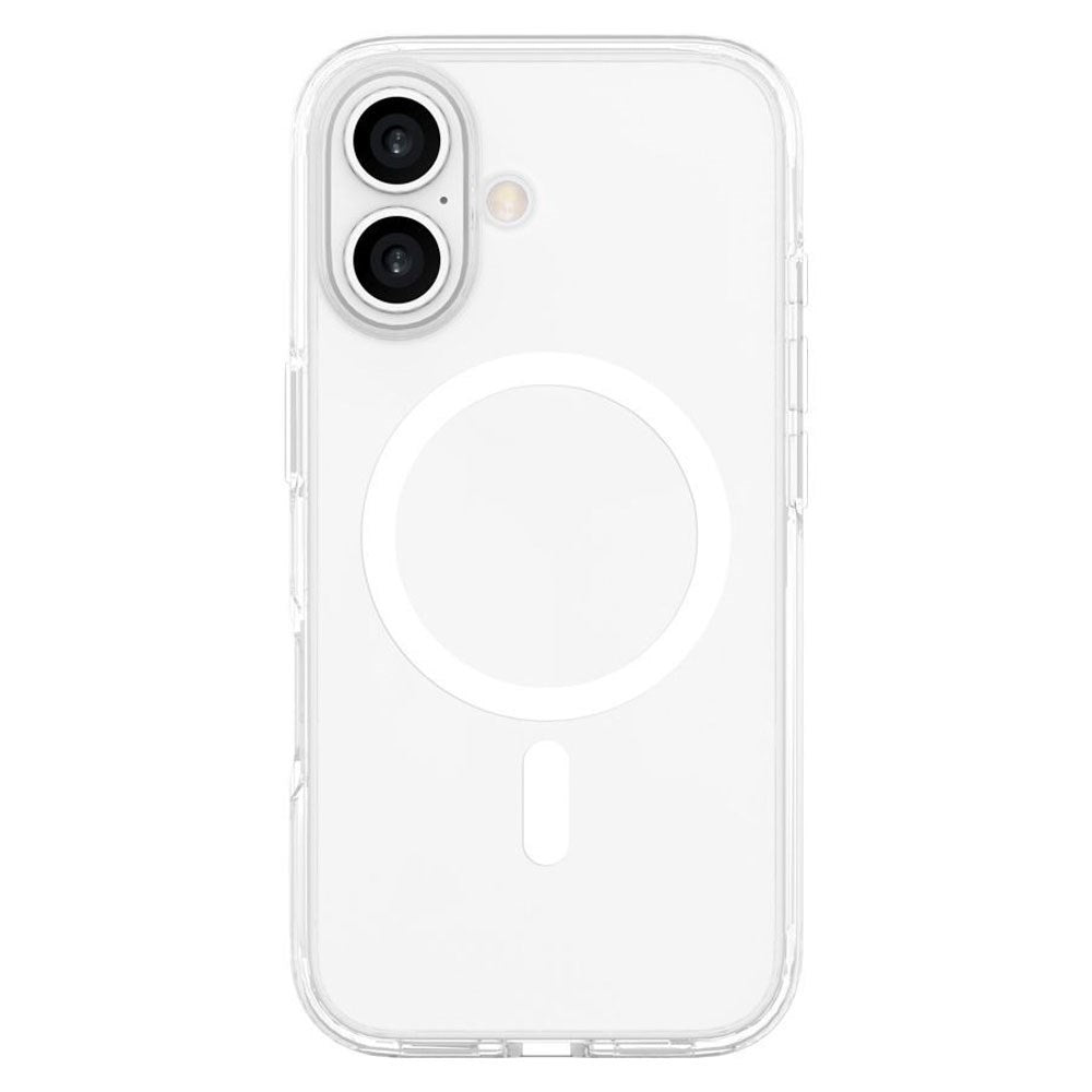 iPhone 16 Lippa Hybrid Plast Skal - MagSafe Kompatibelt - Genomskinlig / Vit