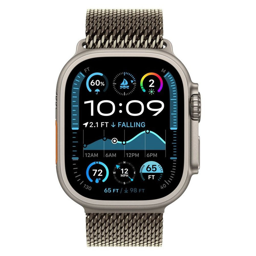 Apple Watch (42/44/SE/45/46/49mm) Lippa Rostfritt Stålrem med Lås - Guld