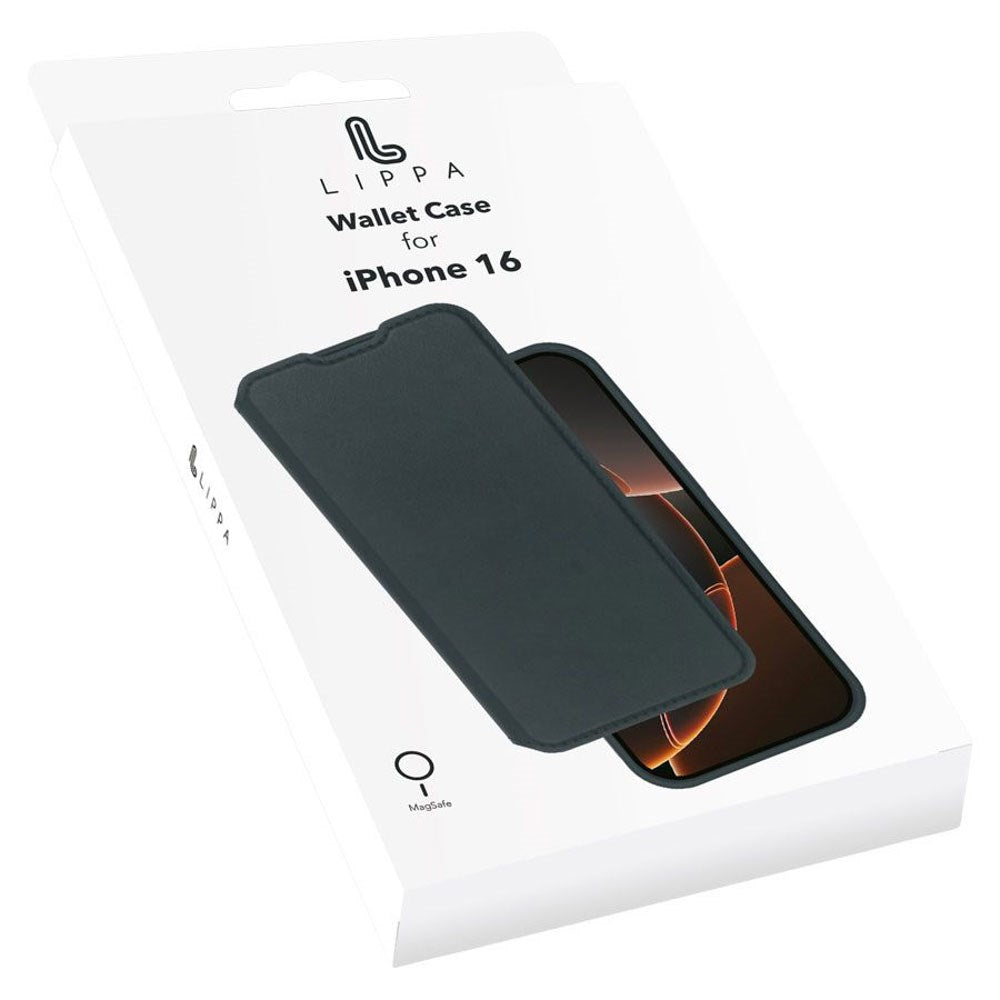 iPhone 16 Lippa 2-i-1 Wallet Fodral - Svart