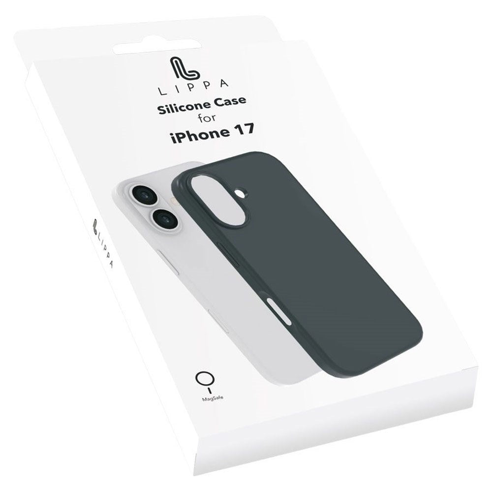iPhone 17 Lippa Silikon Skal - MagSafe Kompatibel - Svart