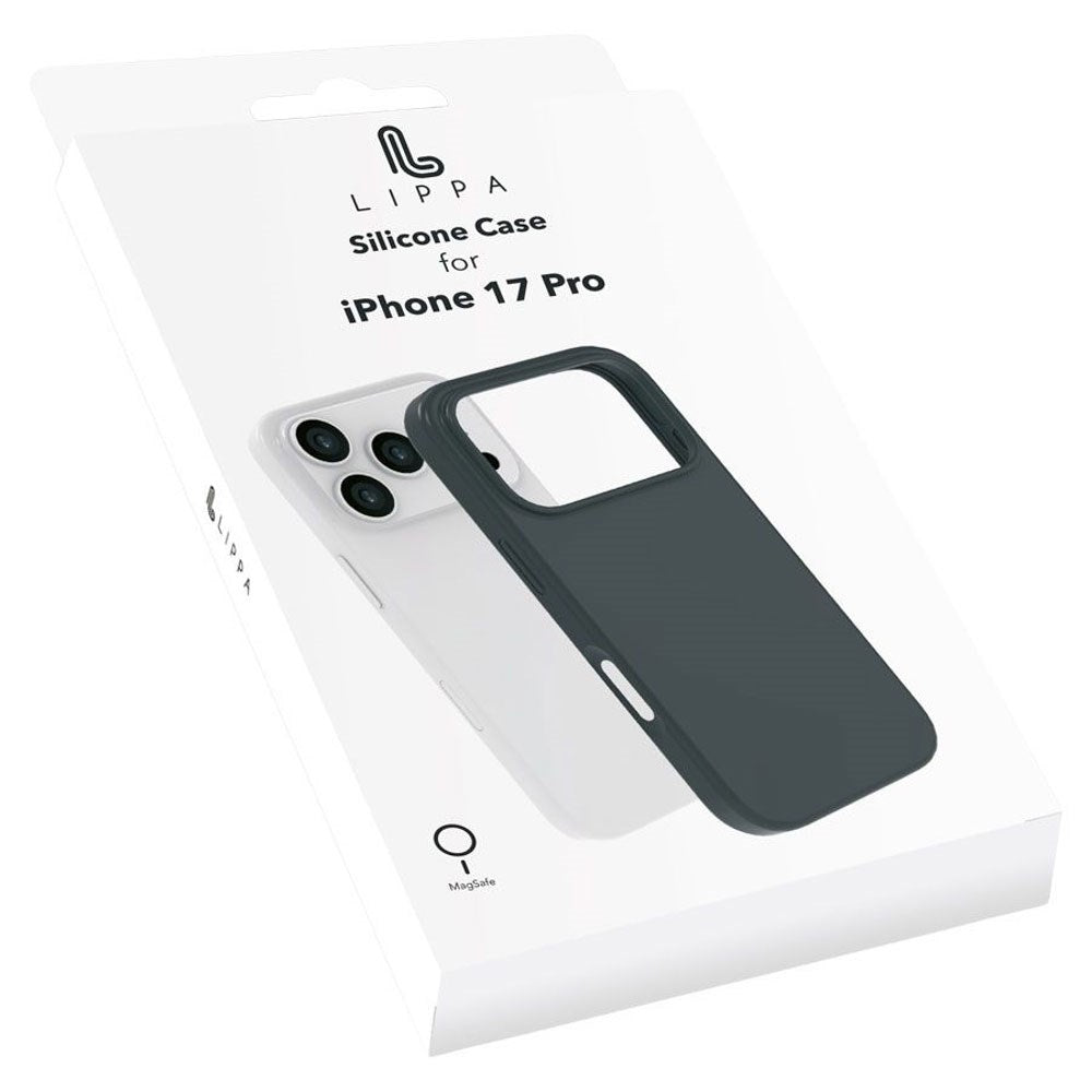 iPhone 17 Pro Lippa Silikon Skal - MagSafe Kompatibel - Svart