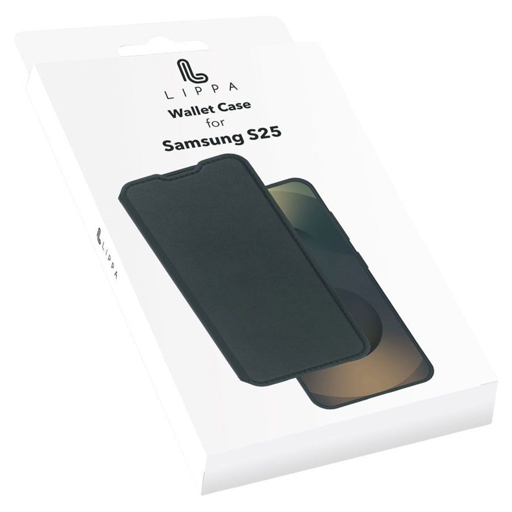 Samsung Galaxy S25 Lippa 2-i-1 Wallet Fodral - Svart