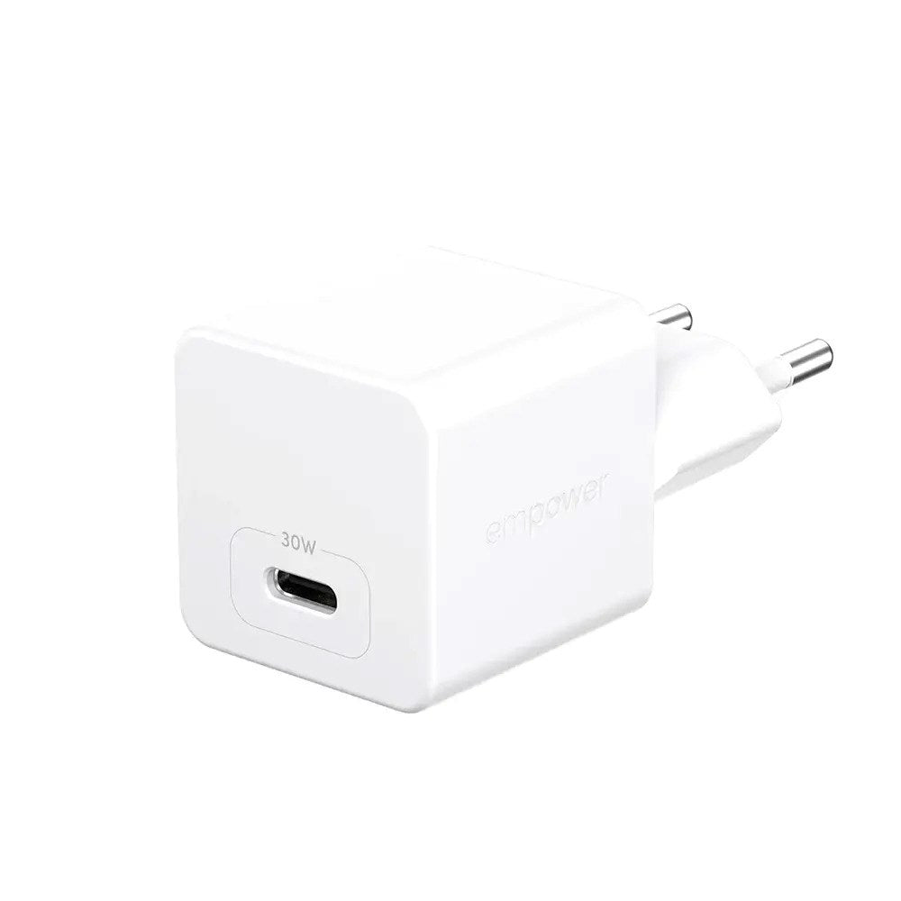 empower by PanzerGlass Turbo 30W Väggladdare m. 1x USB-C – Silver White