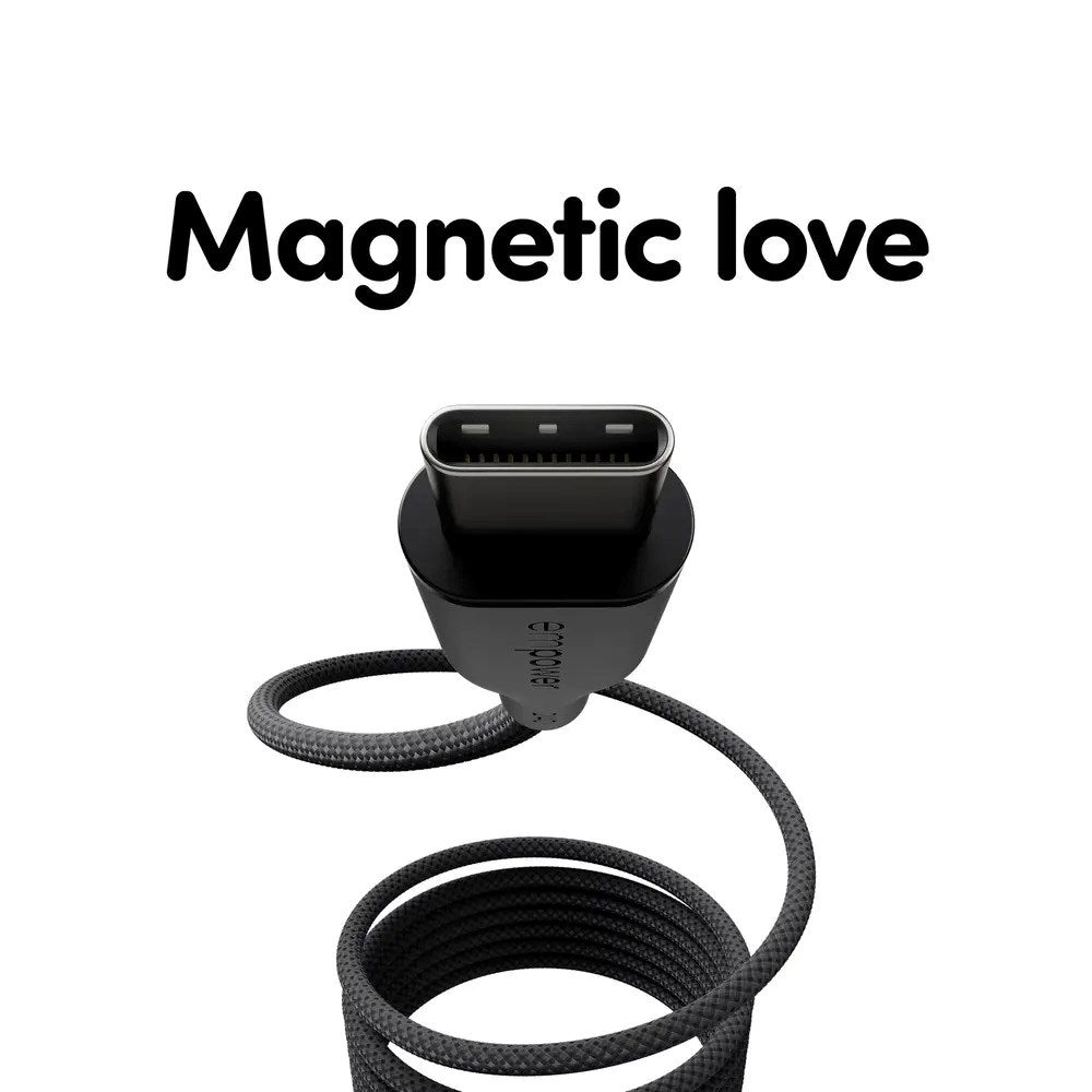 empower by PanzerGlass Magnetic 240W USB-C till USB-C Kabel – 1.5m – Space Black