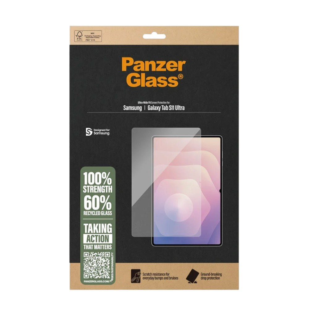 Samsung Galaxy Tab S11 Ultra PanzerGlass Ultra Wide Fit Skärmskydd - Genomskinlig