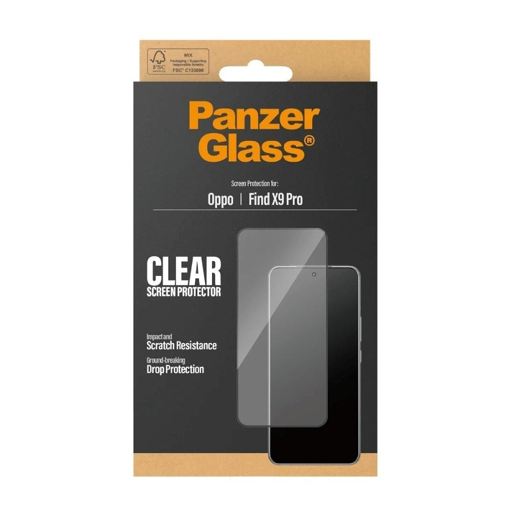 OPPO Find X9 Pro PanzerGlass Skärmskyddsglas - Ultra Wide Fit med EasyAligner - Genomskinlig