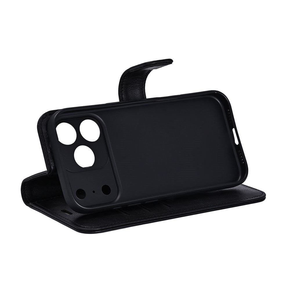 RadiCover iPhone 17 Pro Anti Strålning Konstläder Flip Cover med Plånbok - Svart