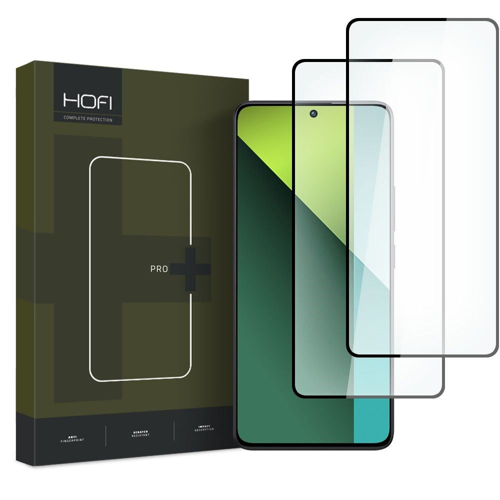 Xiaomi Redmi Note 13 (5G) / 13 Pro (4G / 5G) Hofi Glass Pro+ Skärmskydd - Case Friendly - 2-Pak - Svart Kant