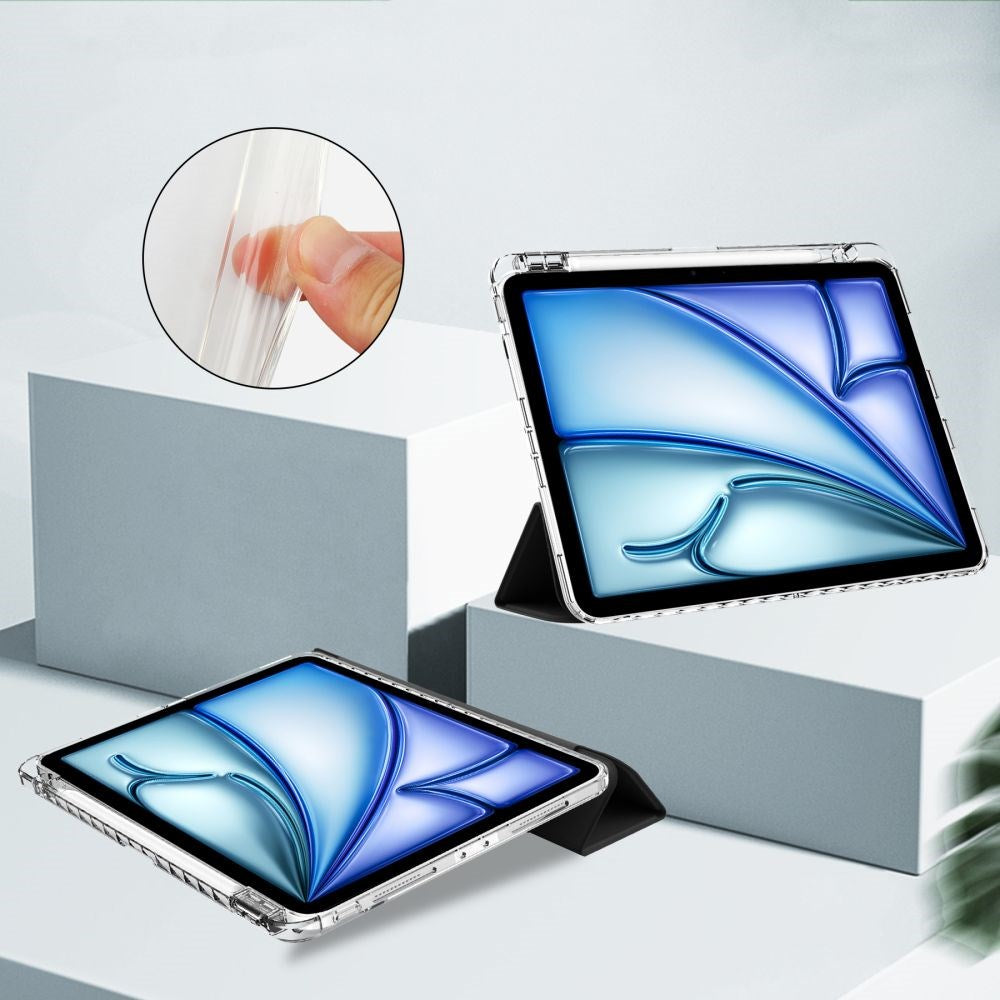 iPad Air 13" (2025 / 2024) Tech-Protect SC Hybrid Fodral m. Apple Pencil Hållare - Svart / Genomskinlig