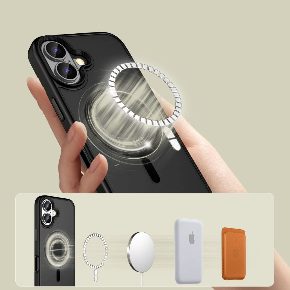 iPhone 16 Tech-Protect MagMat Skal - MagSafe-kompatibelt - Matt Svart