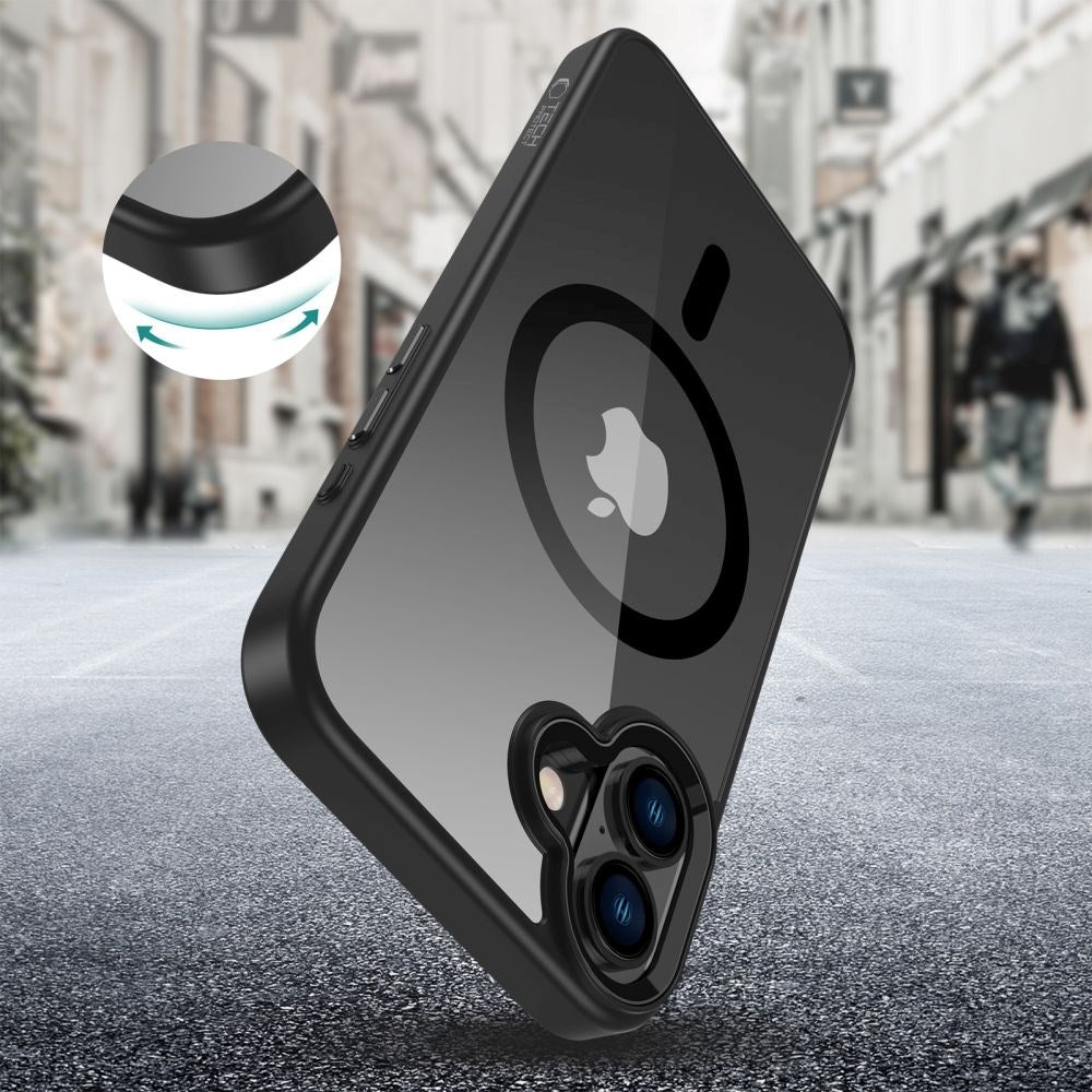iPhone 16 Plus Tech-Protect Magmat Skal - MagSafe-kompatibelt - Genomskinlig / Svart