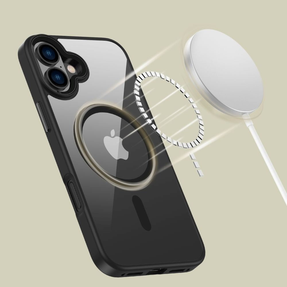iPhone 16 Plus Tech-Protect Magmat Skal - MagSafe-kompatibelt - Genomskinlig / Svart