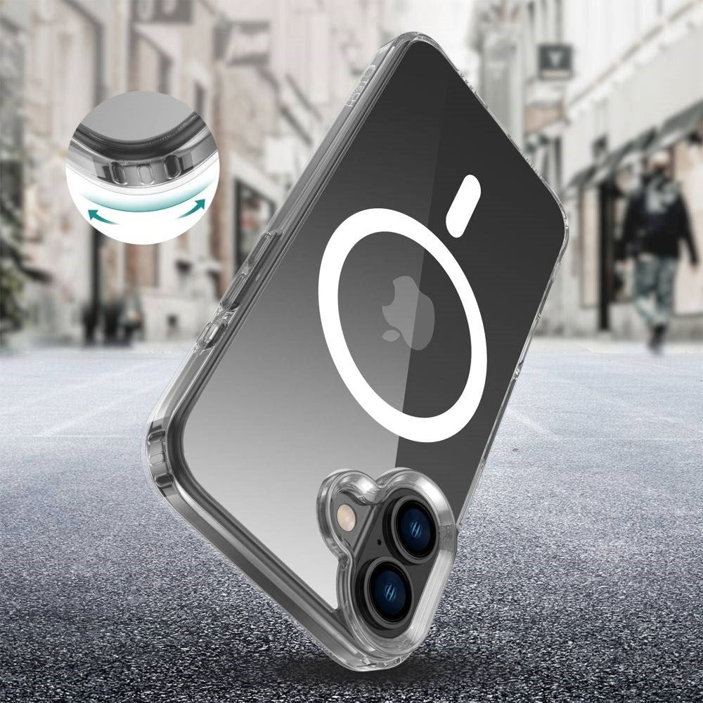 iPhone 16 Plus Tech-Protect Flexair Hybrid Skal - MagSafe-kompatibelt - Genomskinlig