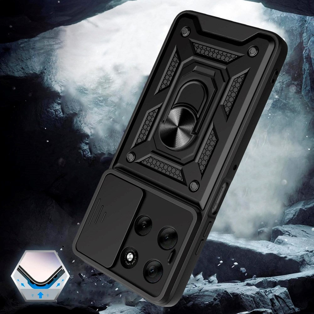 Motorola Moto G56 Tech-Protect Hantverkar Skal m. Magnetiskt Kickstand & Camslider - Svart