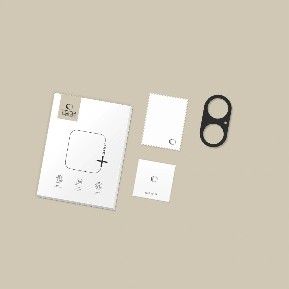 iPhone 17 Tech-Protect CamAlloy Fit+ Kameralinsskyddsskal - Svart