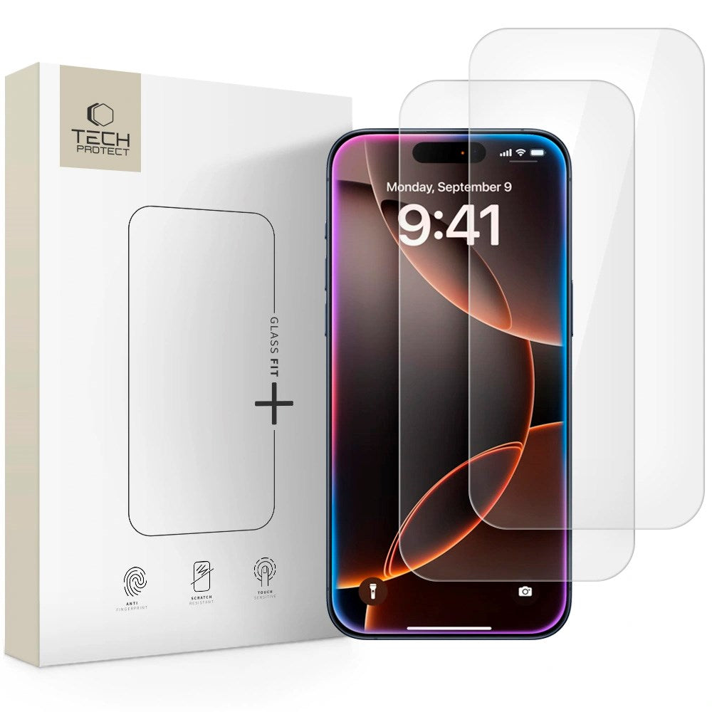 iPhone Air Tech-Protect Glass Fit+ Skärmskyddsglas - 2 st - Genomskinlig