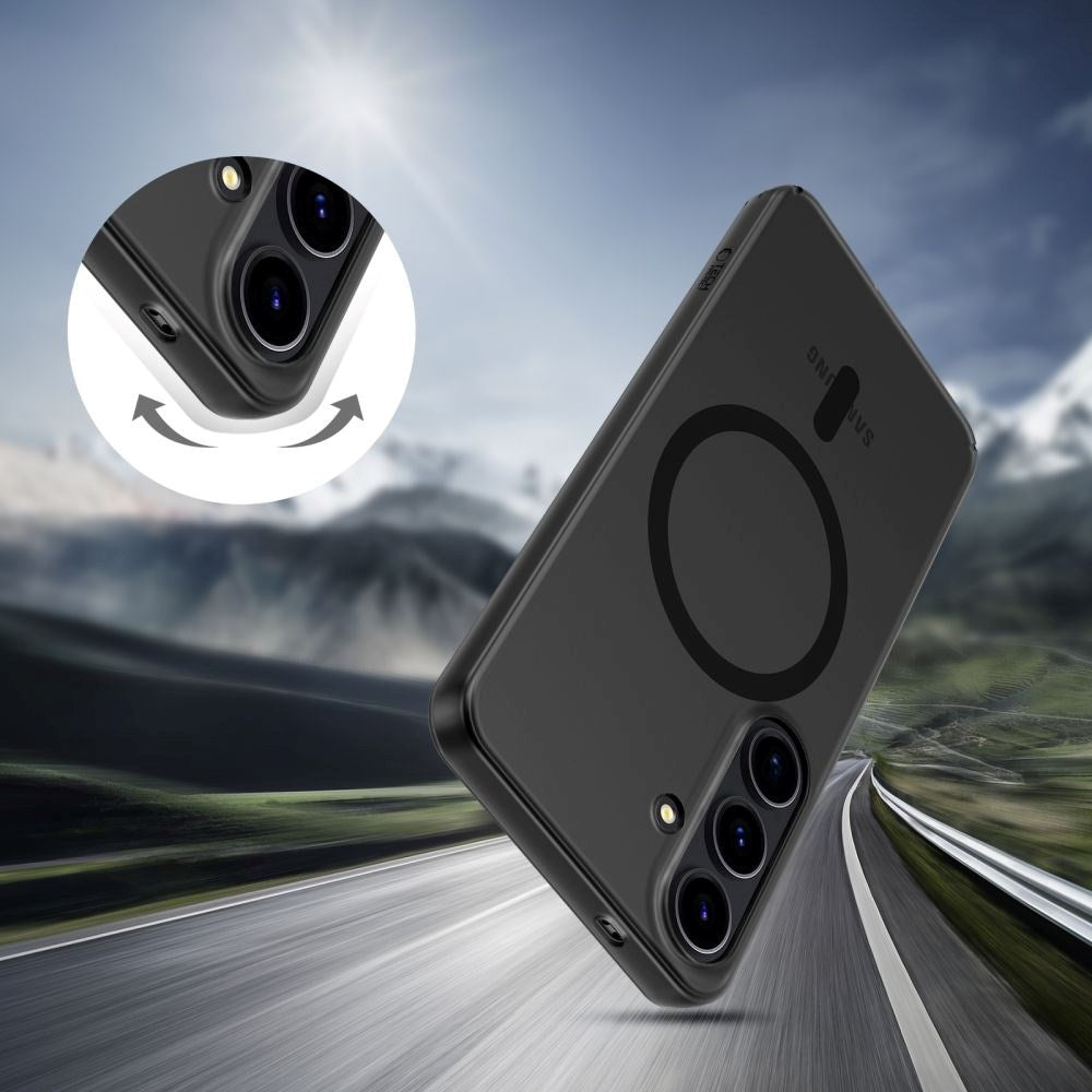 Samsung Galaxy S25 Tech-Protect MagSlim Skal - MagSafe Kompatibel - Matt Svart