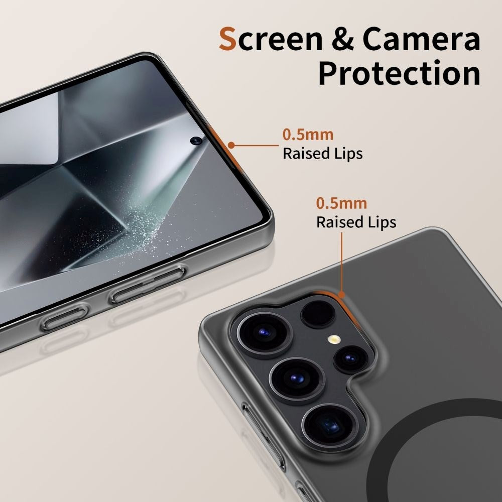 Samsung Galaxy S25 Ultra Tech-Protect MagSlim Skal - MagSafe Kompatibel - Matt Svart