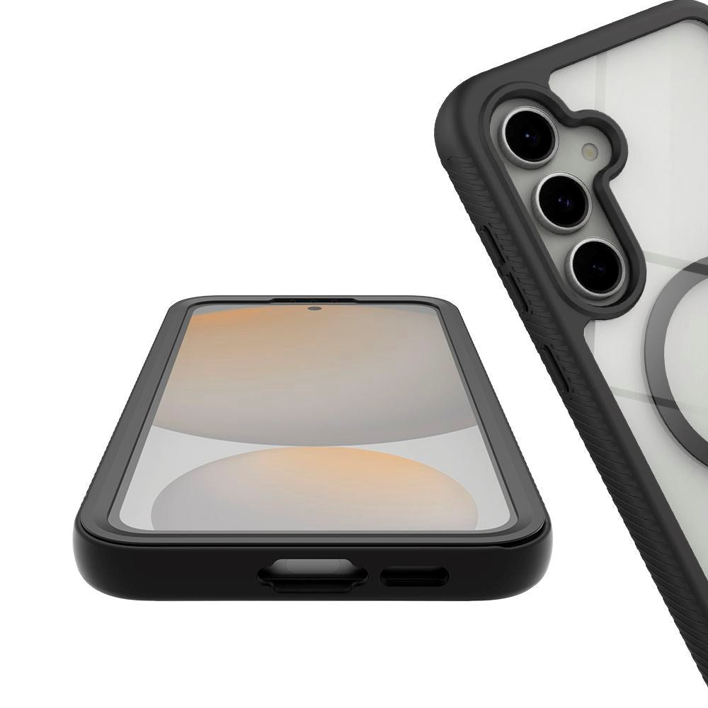 Samsung Galaxy S25 Tech-Protect Defense Hybrid Skal - MagSafe Kompatibel - Genomskinlig / Svart