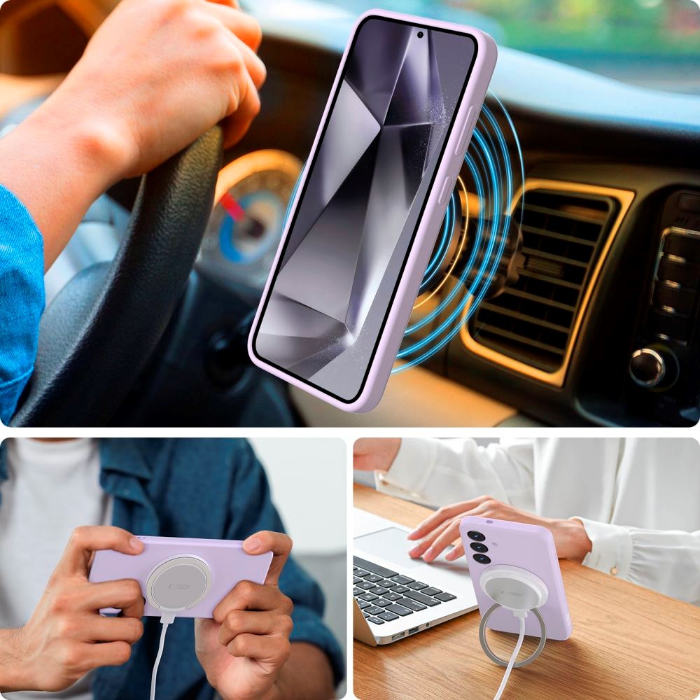 Samsung Galaxy S25+ (Plus) Tech-Protect Silikon Skal - MagSafe Kompatibelt - Lila