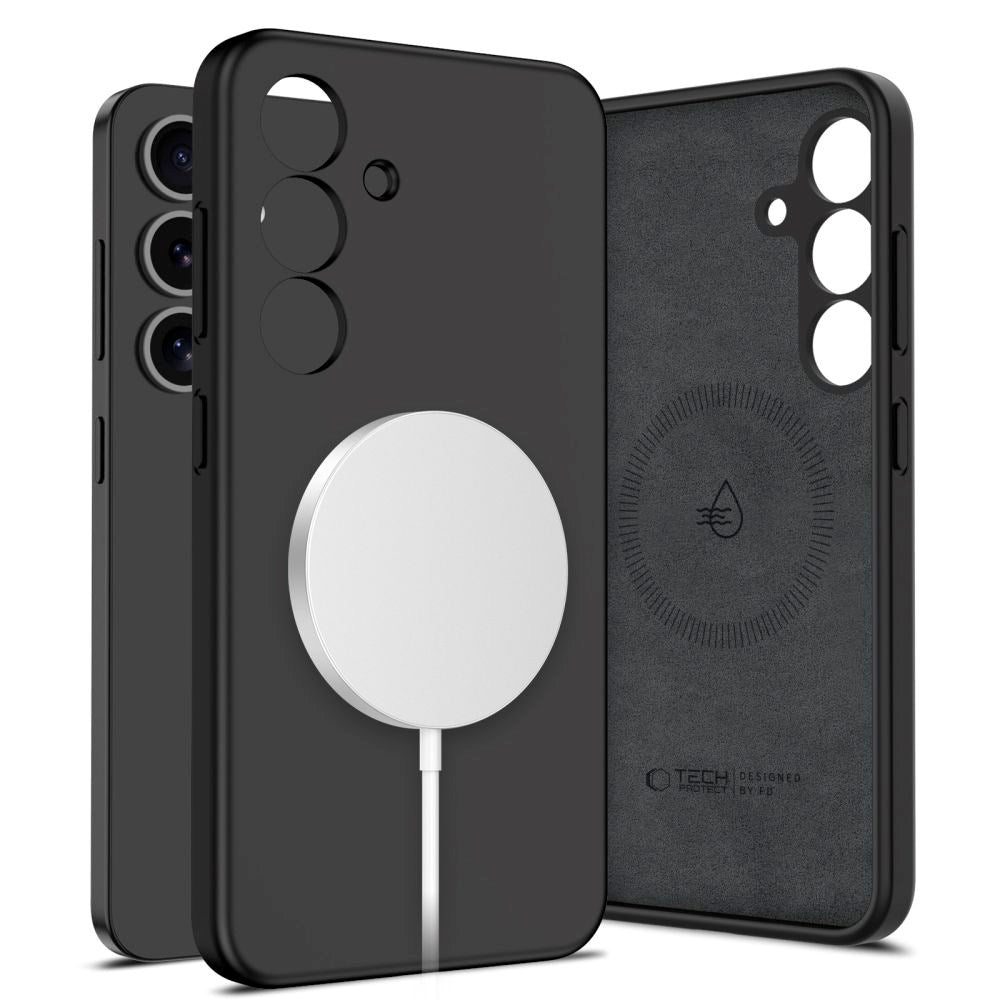 Samsung Galaxy S25+ (Plus) Tech-Protect Silikon Skal - MagSafe Kompatibelt - Svart